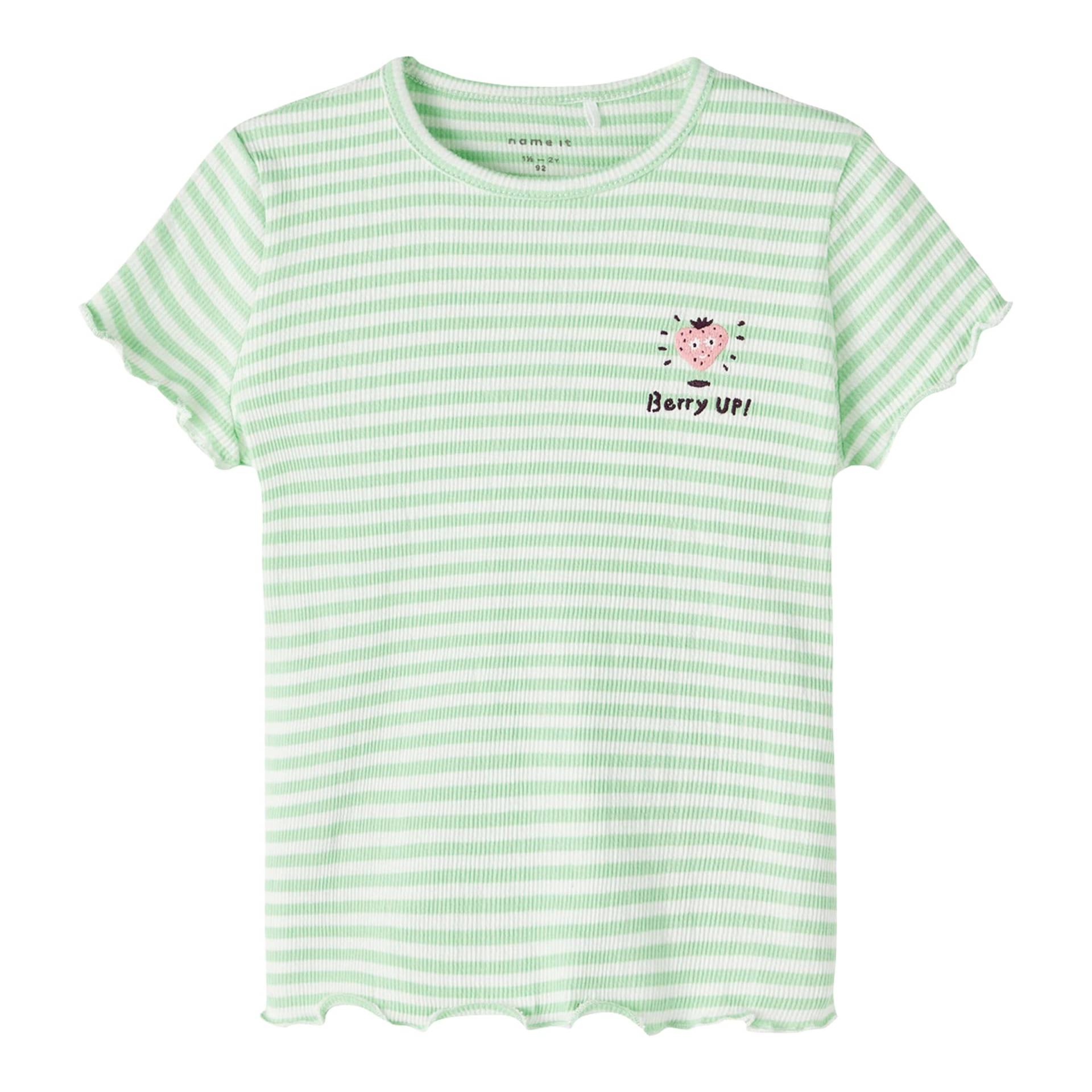 T-Shirt Rippqualität Ringel Erdbeere von name it