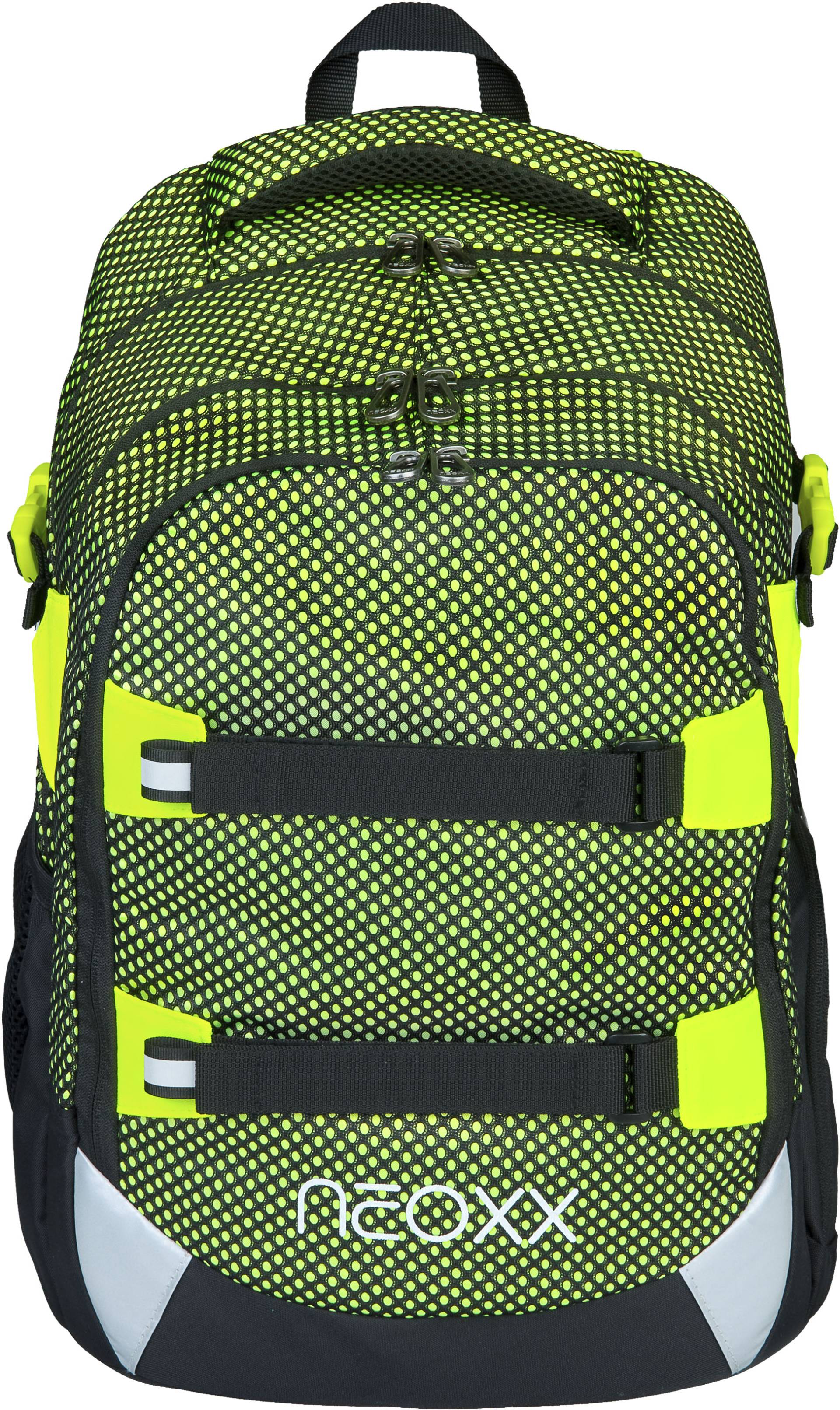 neoxx Schulrucksack »Active, All about Neon«, reflektierende Details von neoxx