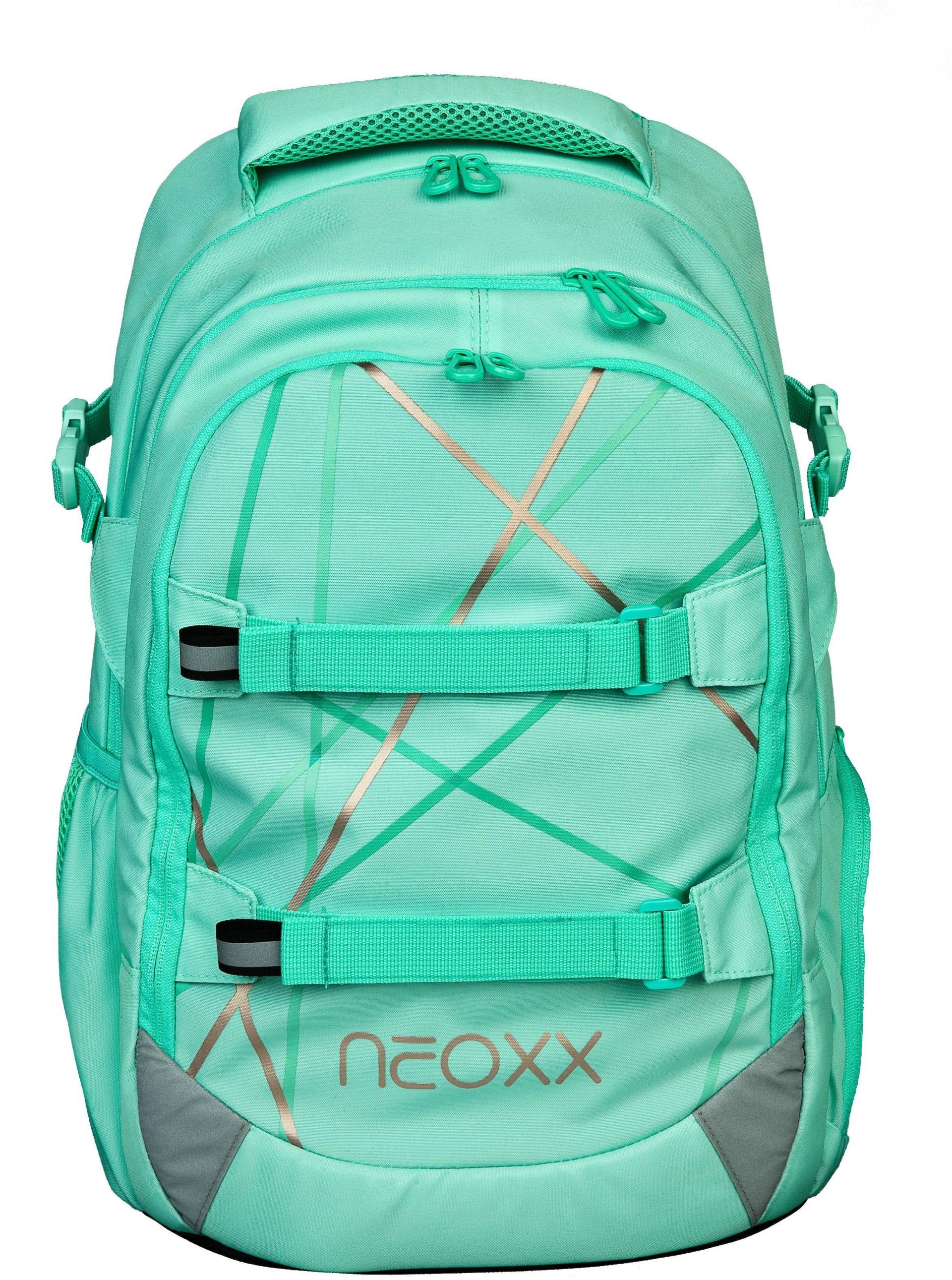 neoxx Schulrucksack »Active, Mint to be«, reflektierende Details von neoxx