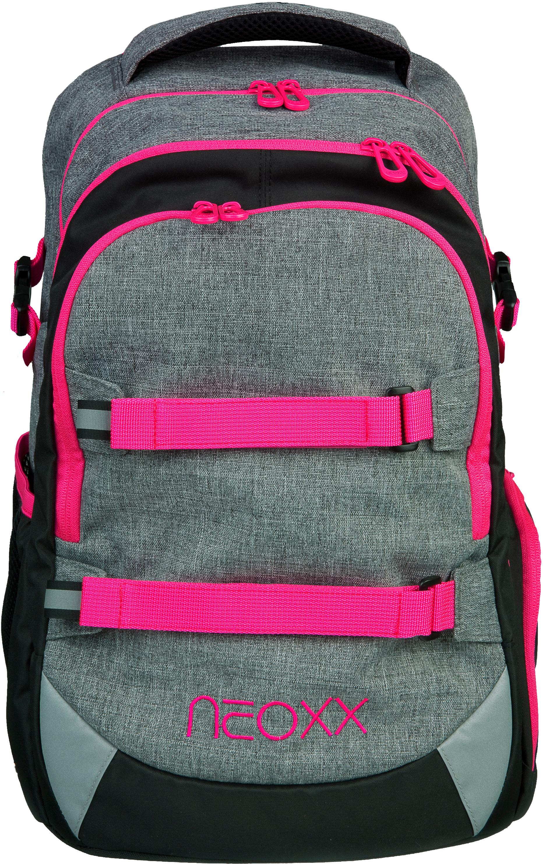 neoxx Schulrucksack »Active, Pink and Famous«, reflektierende Details von neoxx