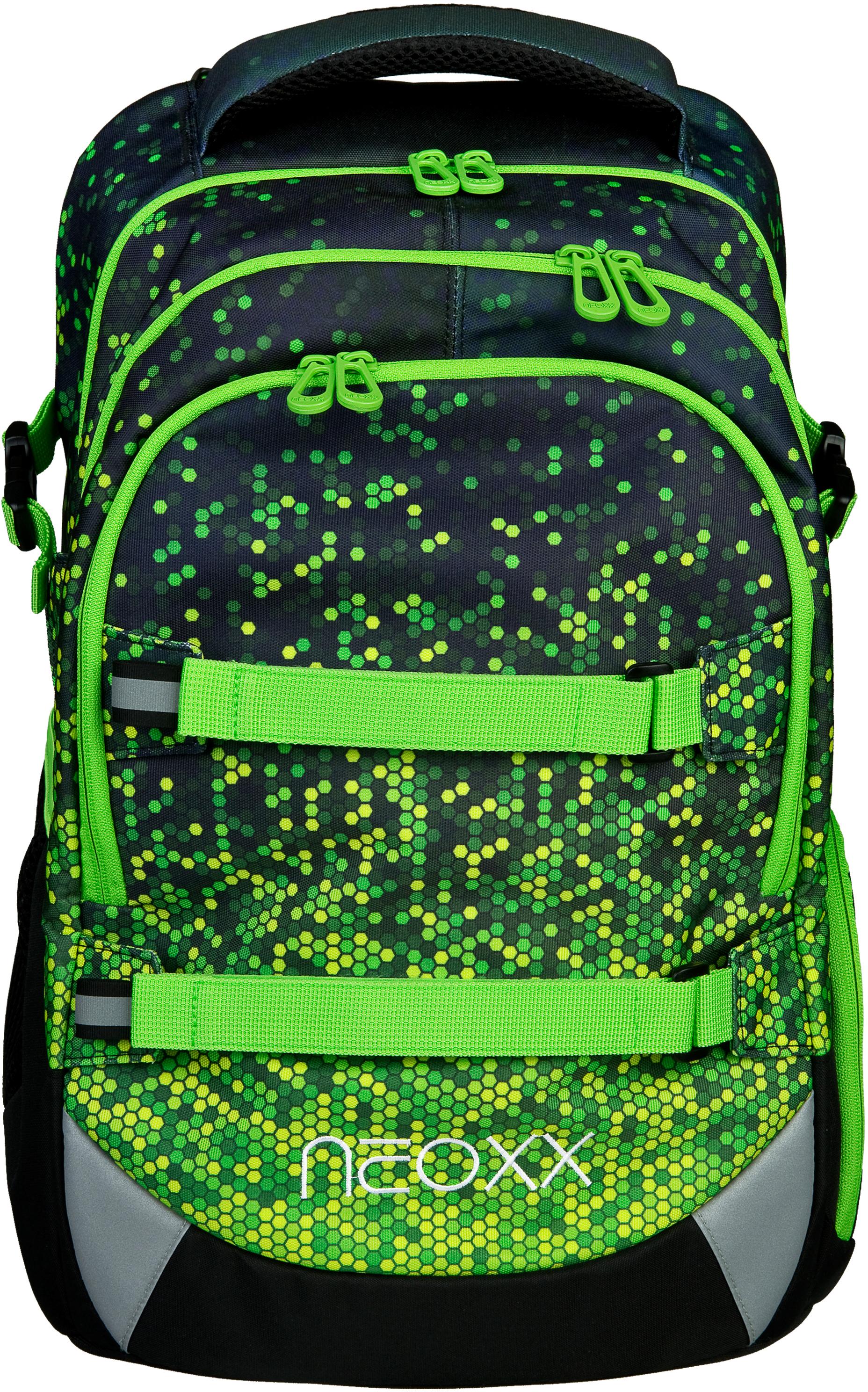 neoxx Schulrucksack »Active, Pixel in my mind«, reflektierende Details von neoxx