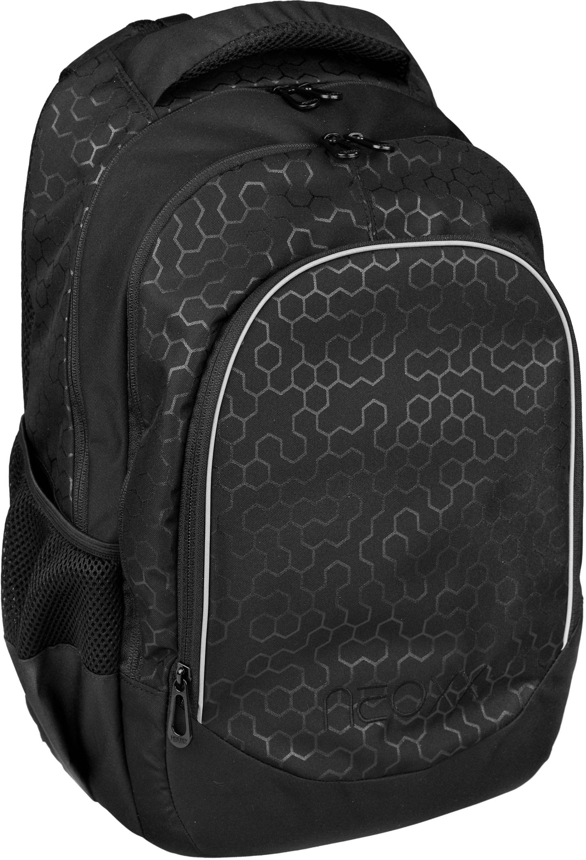 neoxx Schulrucksack »Fly, Lost in black«, Reflektionsnaht von neoxx