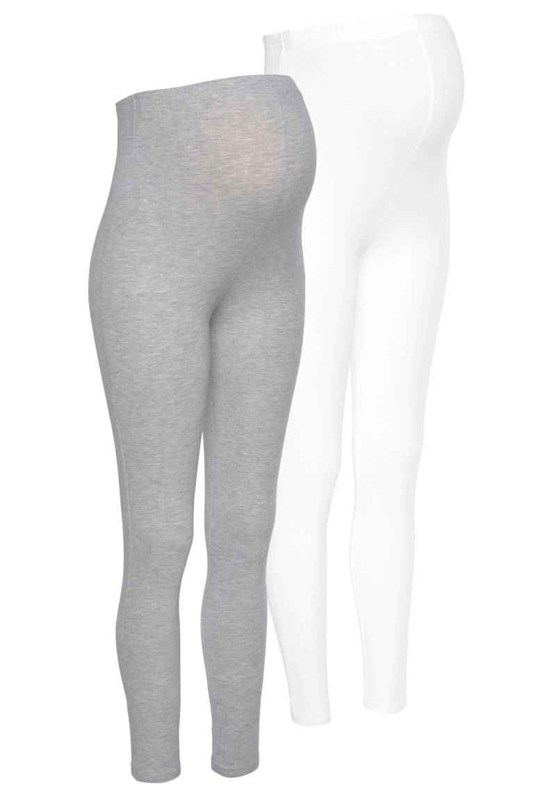 Neun Monate Umstandshose »2 Stück Umstands-Hosen für Schwangerschaft und Stillzeit«, (Packung, 2 tlg.), 2er Pack Leggings für Schwangerschaft & Stillzeit von neun monate