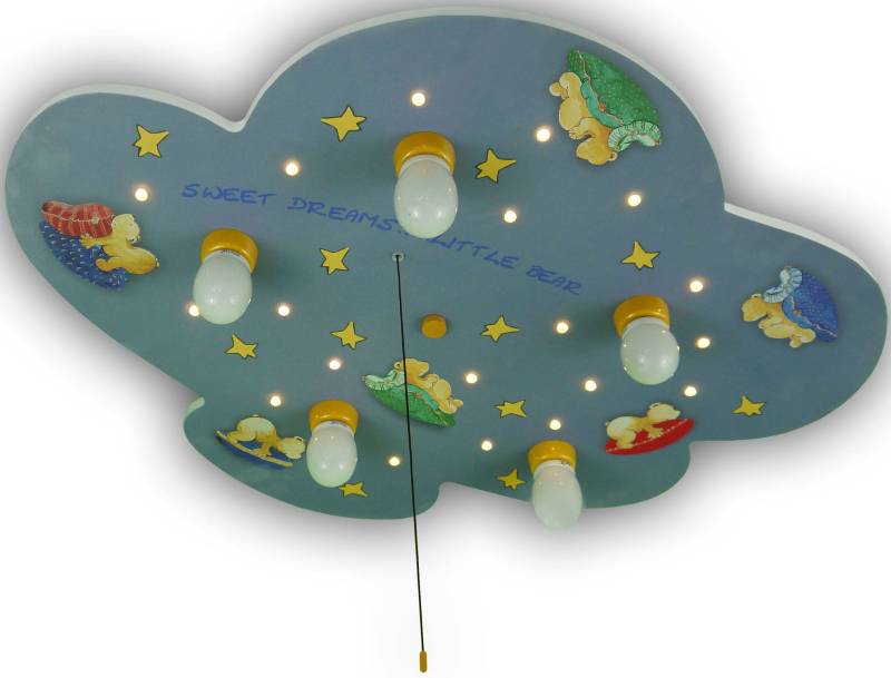 niermann Deckenleuchte »Wolke Bärchen«, 5 flammig, Leuchtmittel E14   ohne Leuchtmittel, Deckenleuchte Wolke Bärchen 'Amazon Alexa kompatibel' von niermann