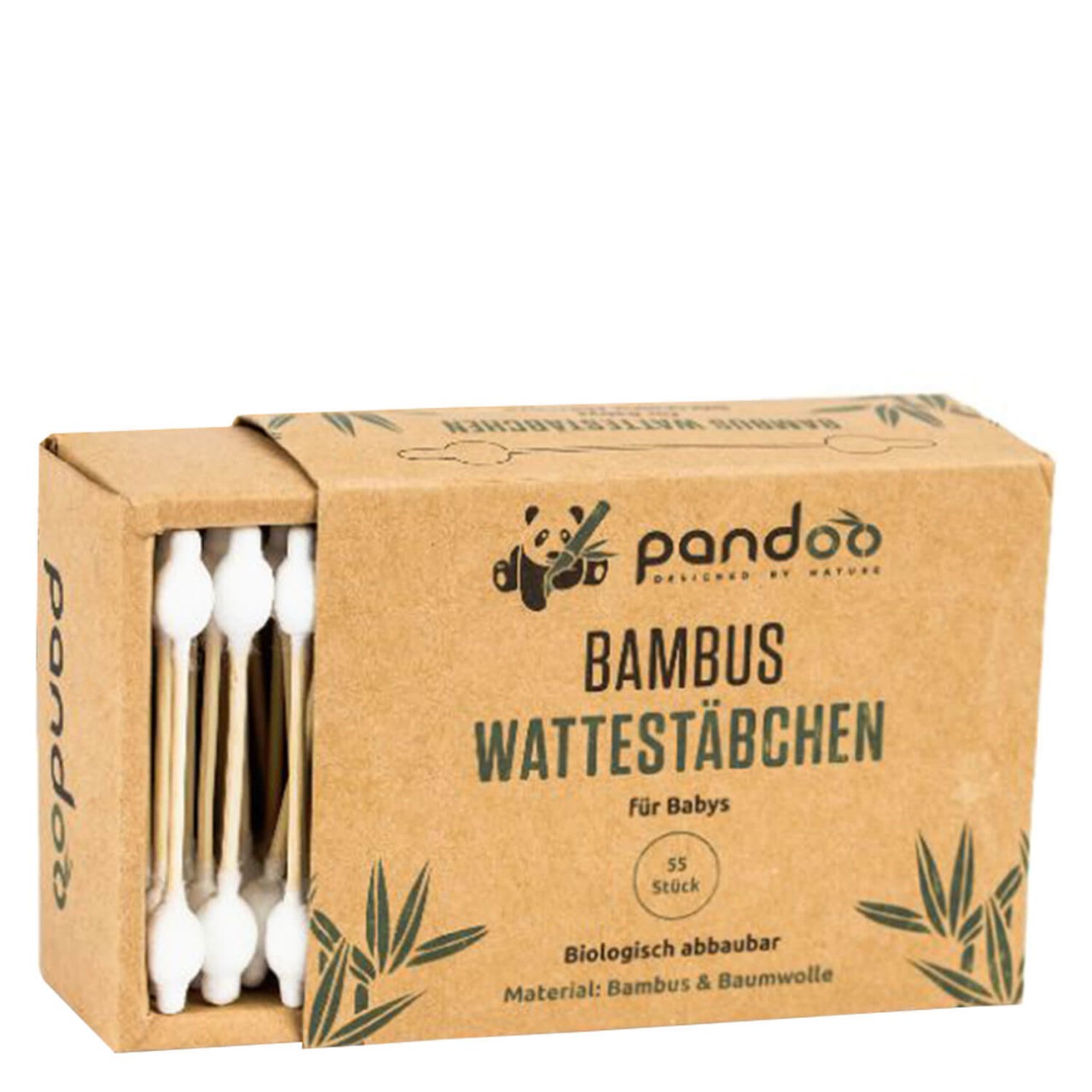 pandoo - Bambus Wattestäbchen mit Sicherheitskopf pandoo - Bambus Wattestäbchen mit Sicherheitskopf von pandoo