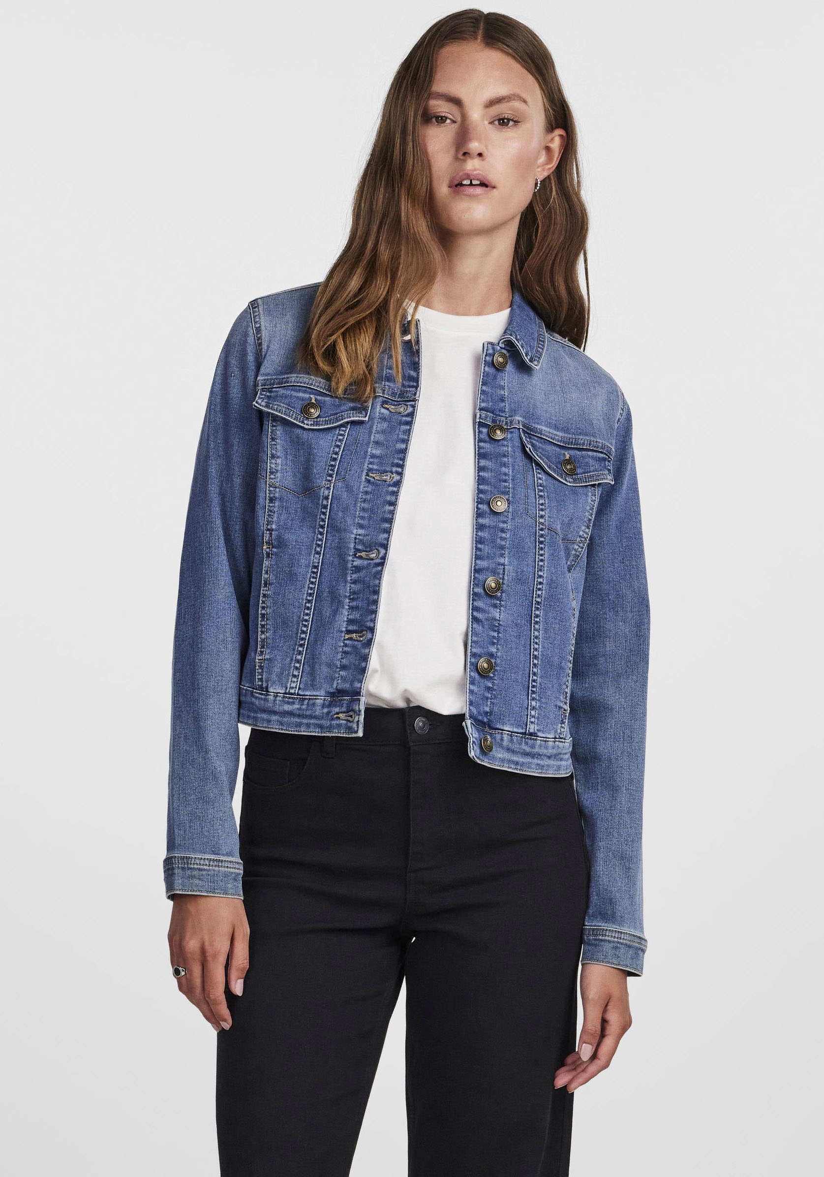 pieces Jeansjacke »PCOIA LS DNM JACKET MB NOOS BC« von pieces