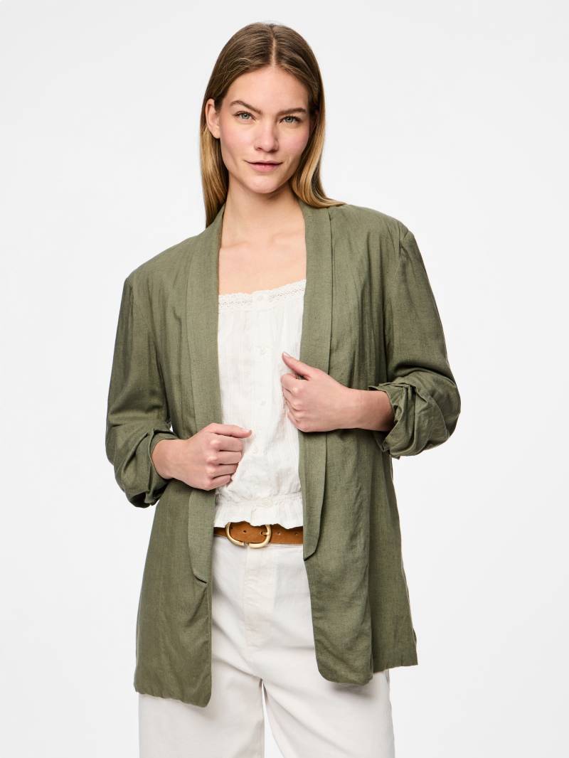 pieces Longblazer »PCPIA BOSELLA BLAZER WVN NOOS«, mit Leinen von pieces
