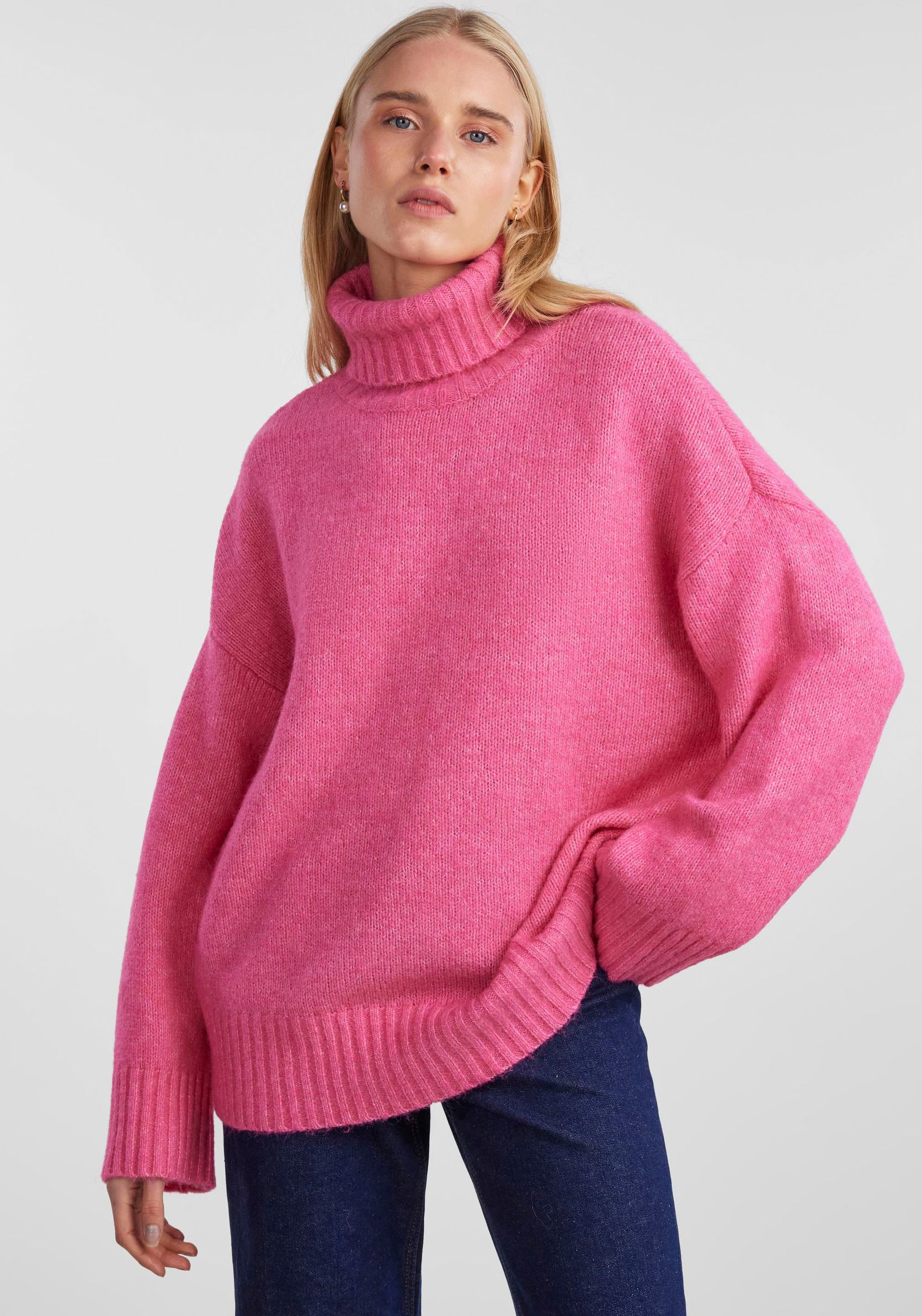 pieces Rollkragenpullover »PCNANCY LS LOOSE ROLL NECK KNIT NOOS BC« von pieces