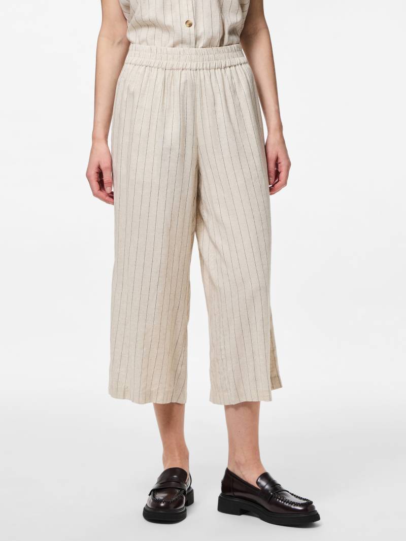 pieces Schlupfhose »PCPIA HW WIDE CULOTTE WVN NOOS«, mit Leinen von pieces