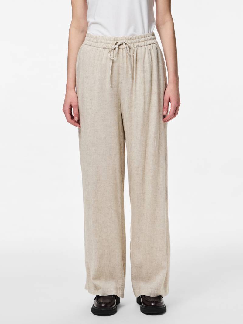 pieces Schlupfhose »PCPIA HW WIDE PANTS WVN NOOS«, mit Leinen von pieces