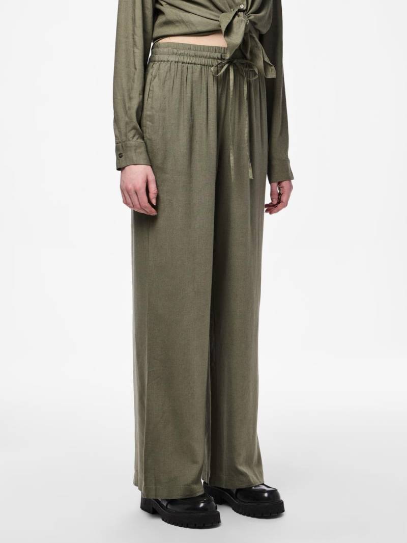 pieces Schlupfhose »PCPIA HW WIDE PANTS WVN NOOS«, mit Leinen von pieces