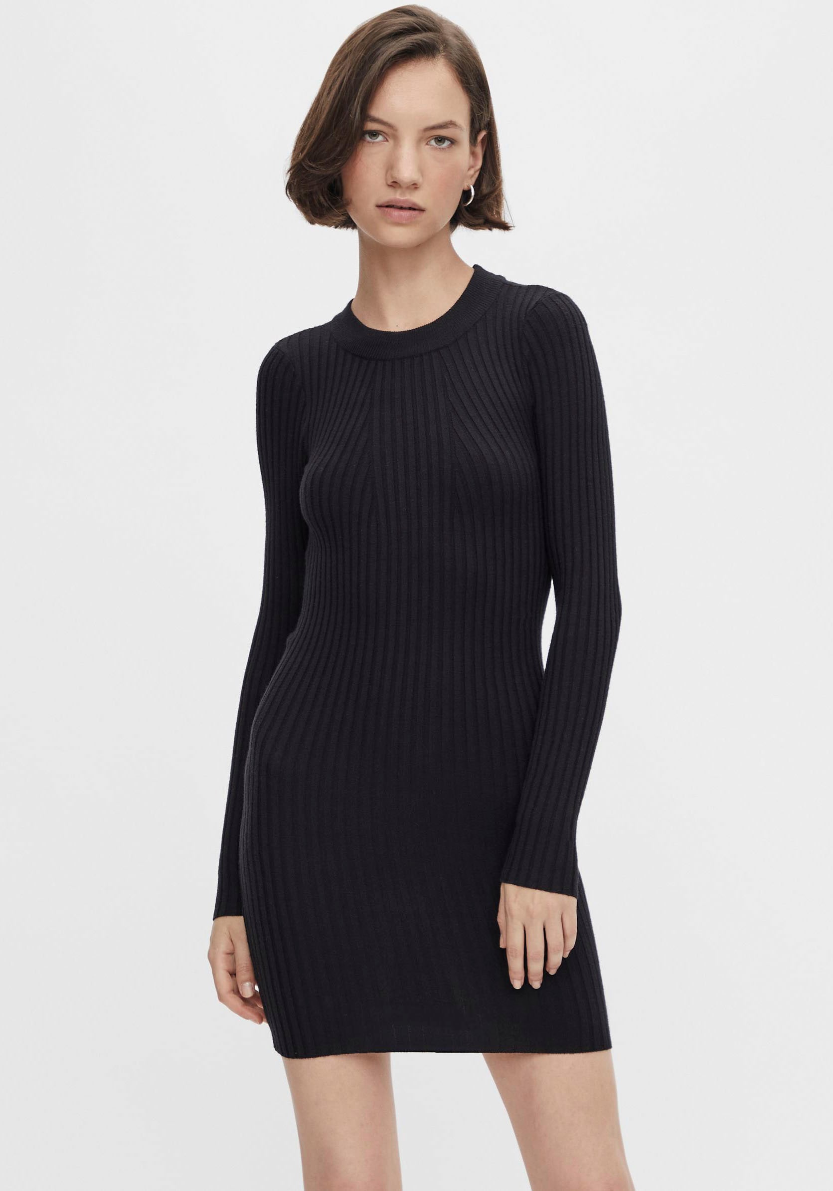 pieces Strickkleid »PCCRISTA LS O-NECK KNIT DRESS NOOS BC« von pieces