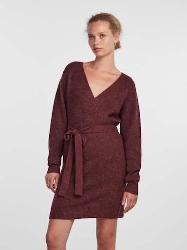 pieces Strickkleid »PCELLEN LS WRAP KNIT DRESS NOOS BC« von pieces