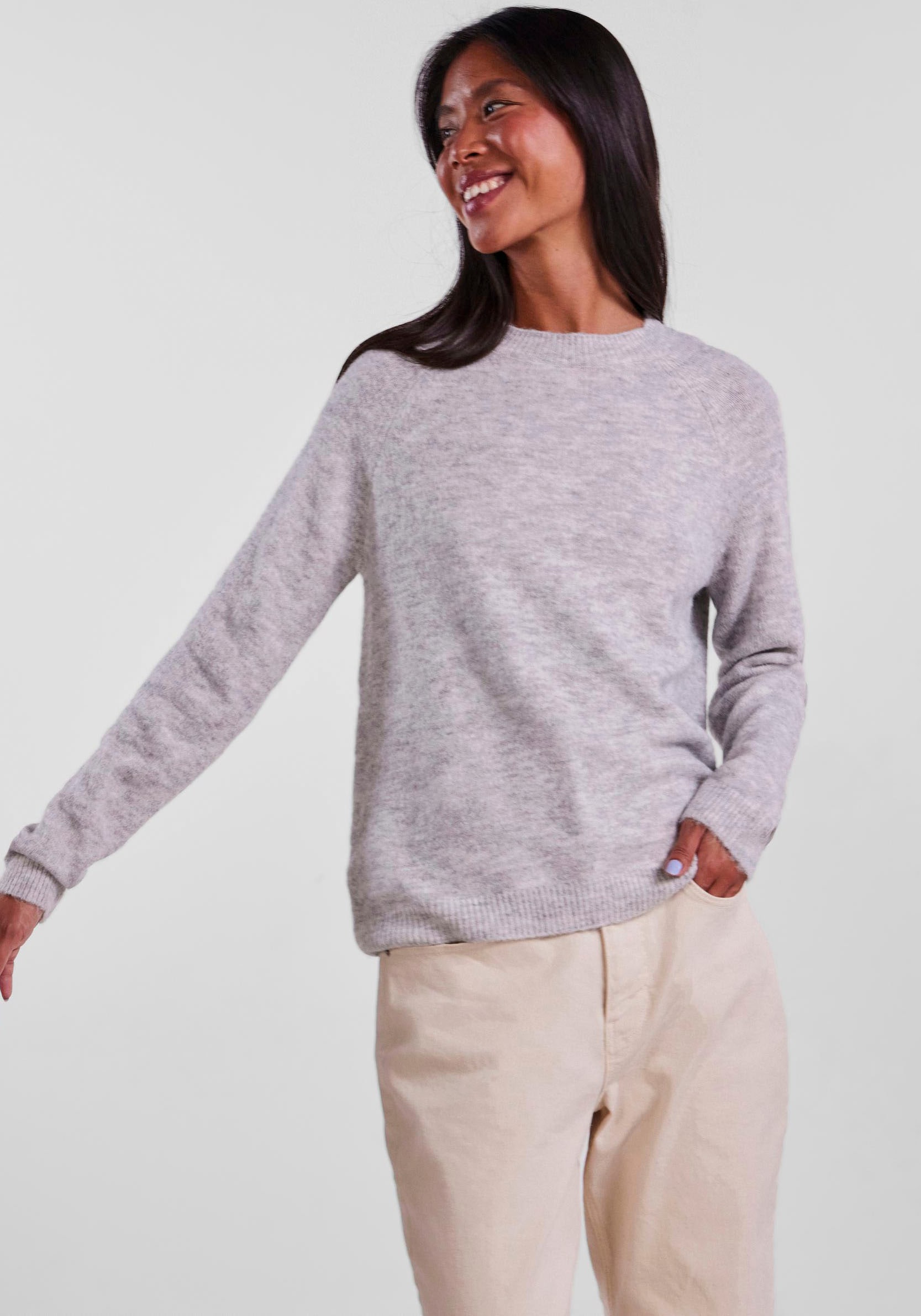 pieces Strickpullover »PCJULIANA LS O-NECK KNIT NOOS BC« von pieces