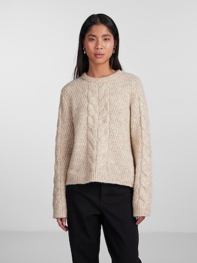 pieces Strickpullover »PCNINA LS O-NECK KNIT NOOS BC« von pieces