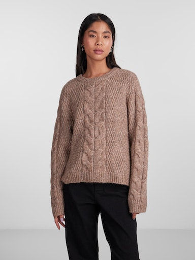 pieces Strickpullover »PCNINA LS O-NECK KNIT NOOS BC« von pieces