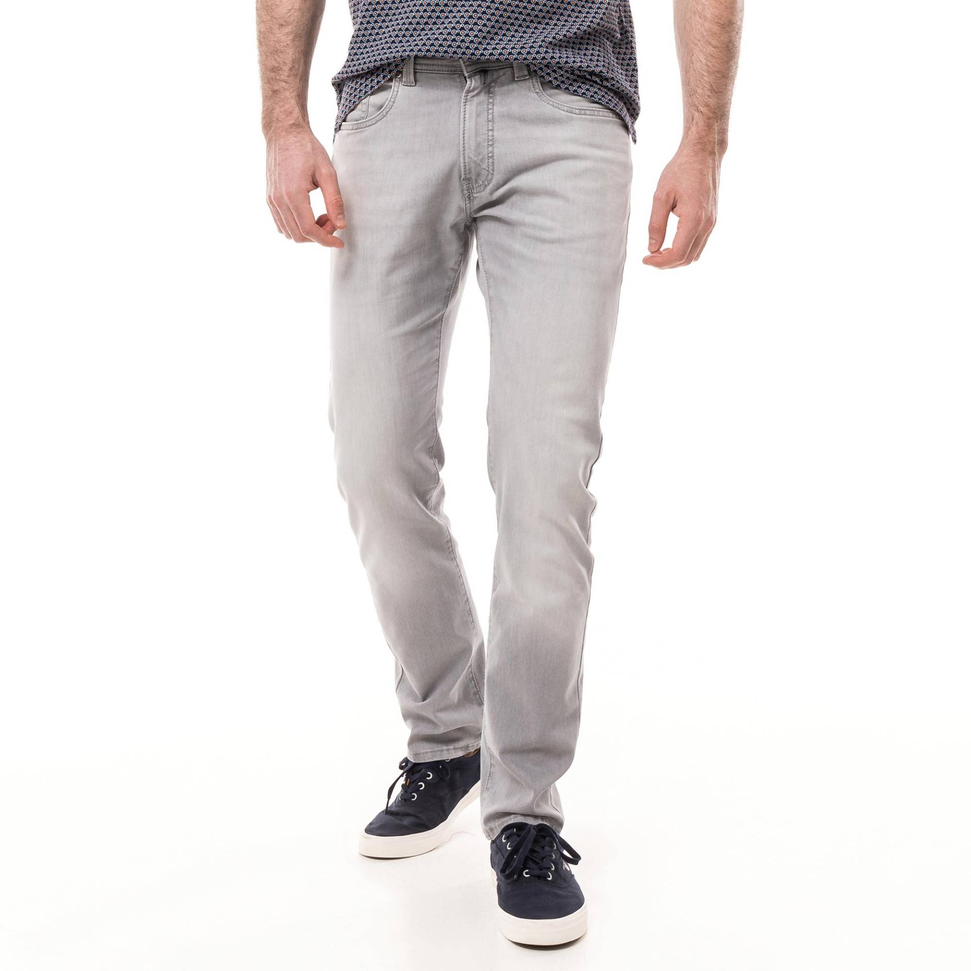 Hose, Tapered Fit Herren Grau  L32/W36 von pierre cardin