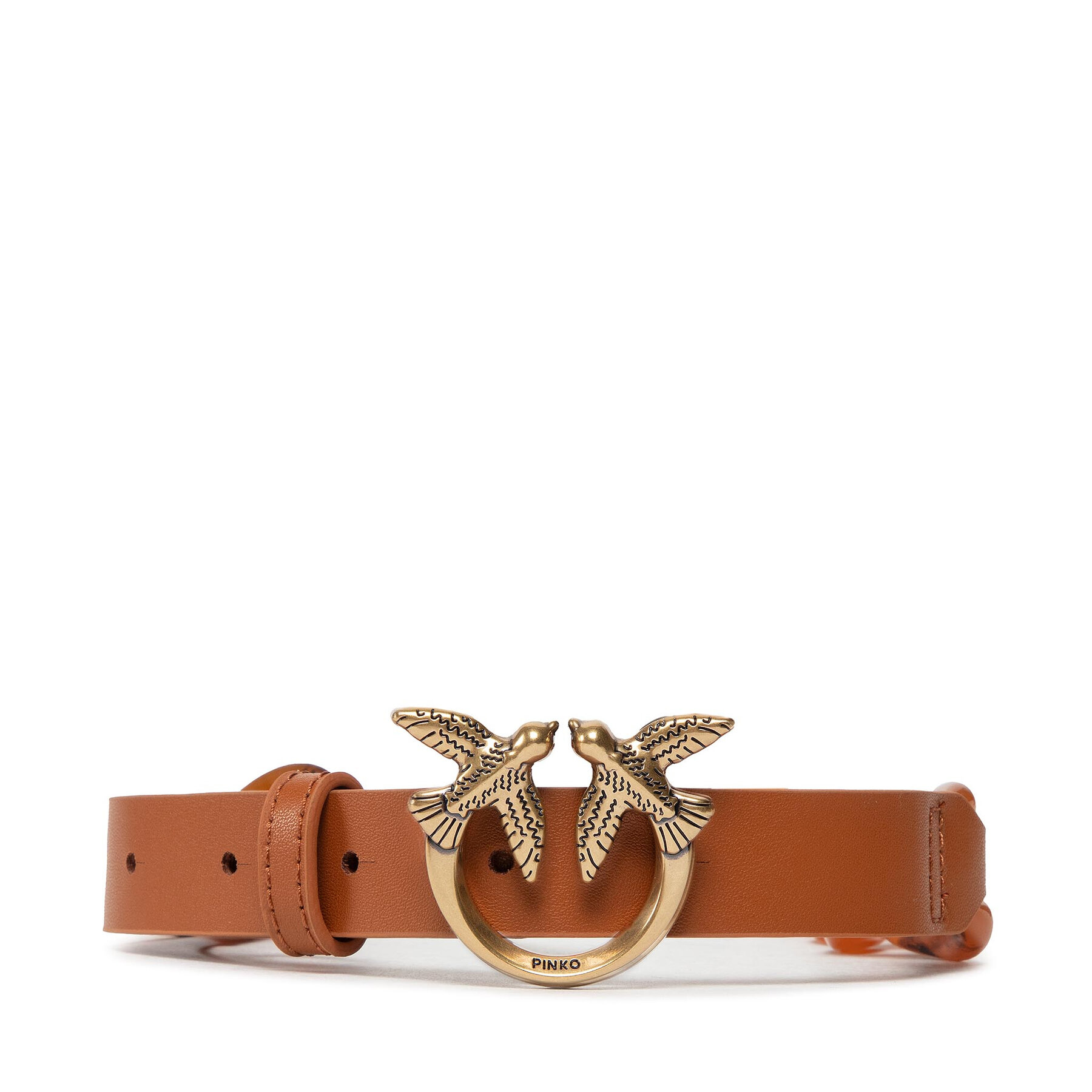 Damengürtel Pinko Love Day Turtle Chain Belt H2 PE 22 PLT01 1H2113 Y85T Cuoio L58Q von pinko