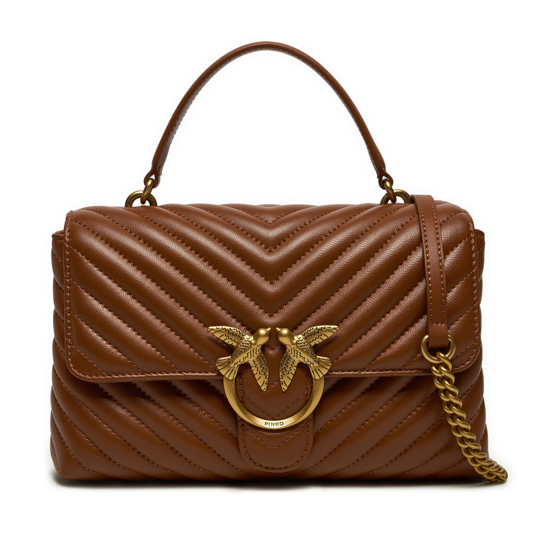 Handtasche Pinko Love Lady Puff Classic Cl AI 24-25 PLTT 100043 A0GK Braun Handtasche Pinko Love Lady Puff Classic Cl AI 24-25 PLTT 100043 A0GK Braun von pinko