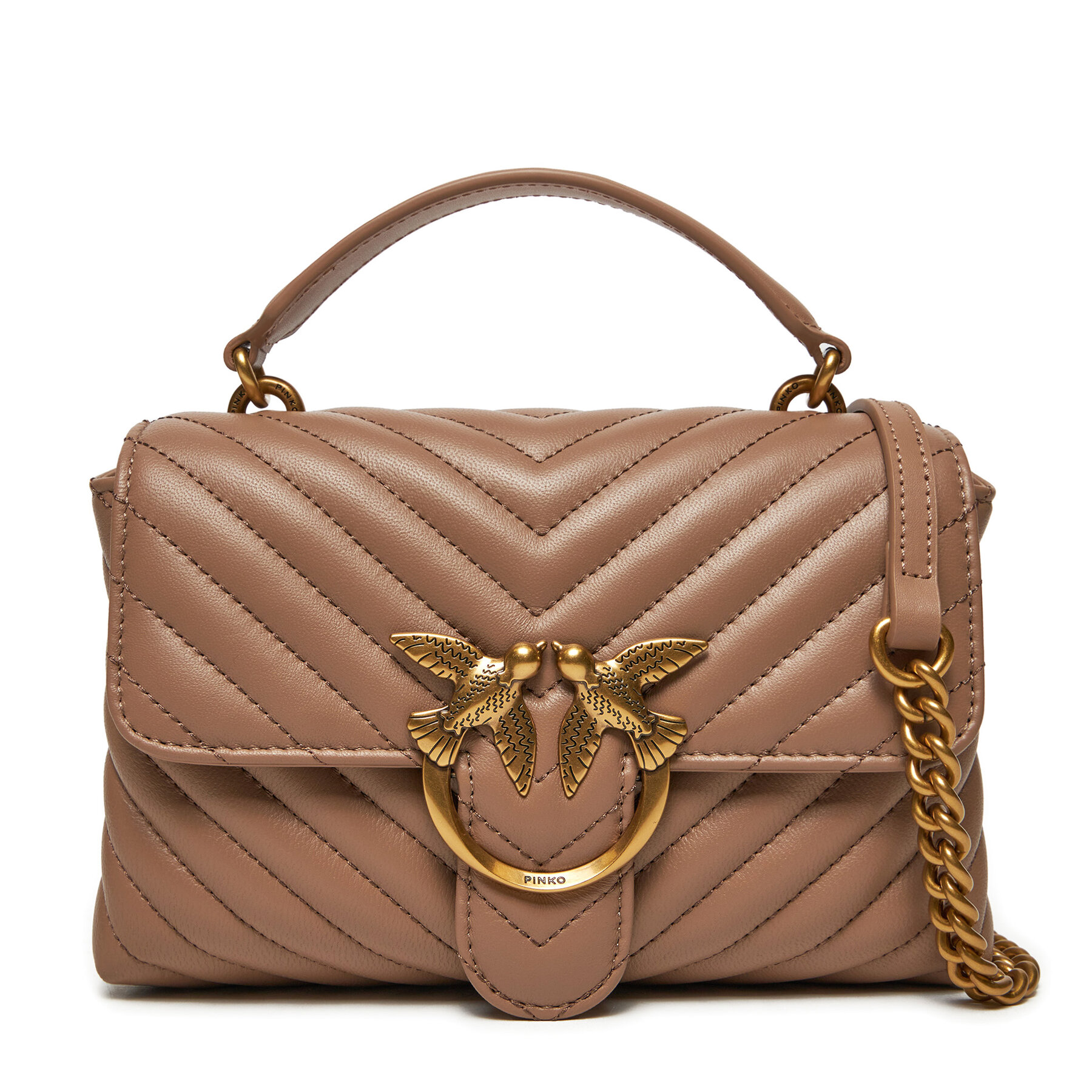 Handtasche Pinko Love Lady Puff Mini Cl AI 23-24 PLTT 100044 A0GK Beige D01Q von pinko