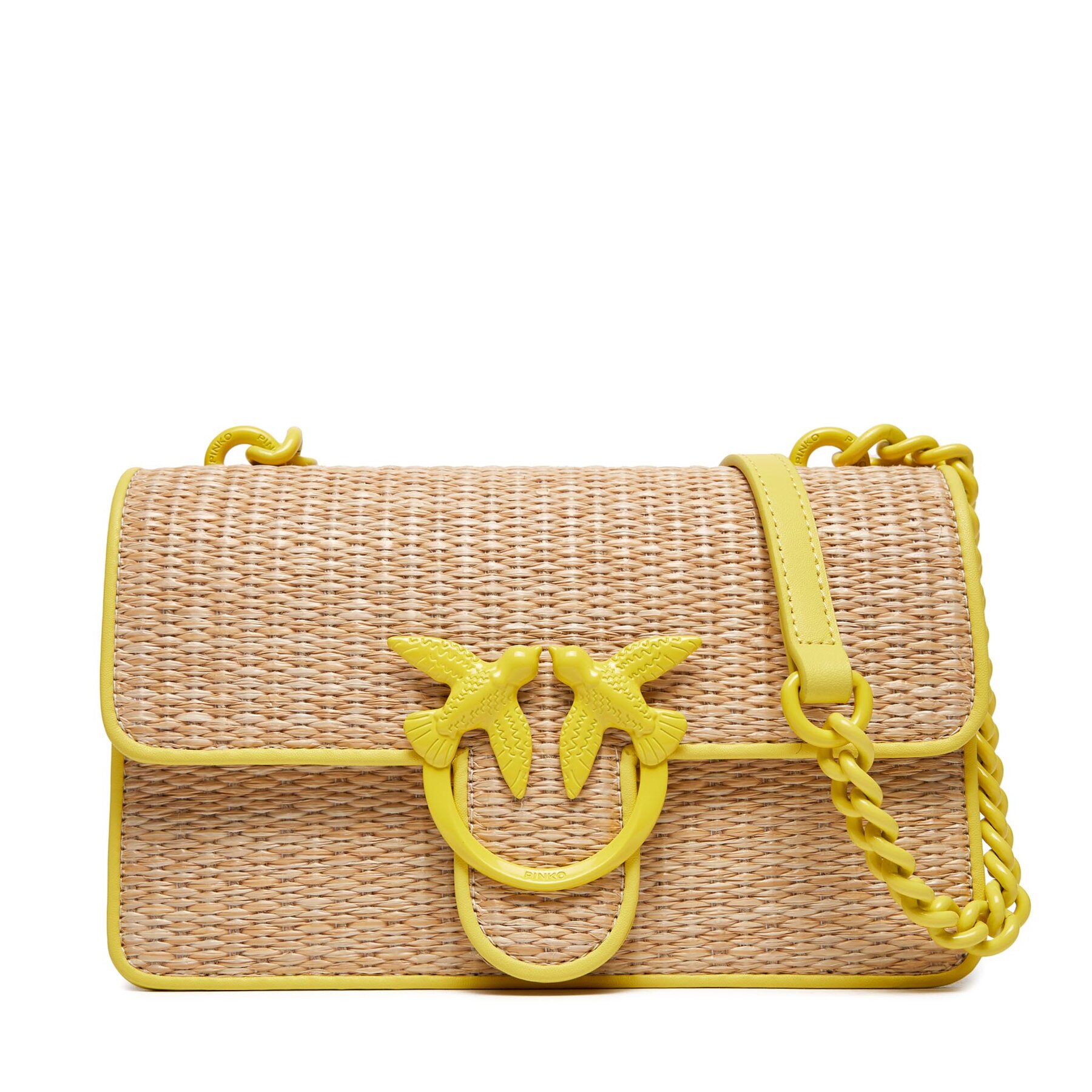 Handtasche Pinko Love One Mini Light Cl PE 24 PLTT 103335 A1RQ Naturale/Giallo O9YB von pinko