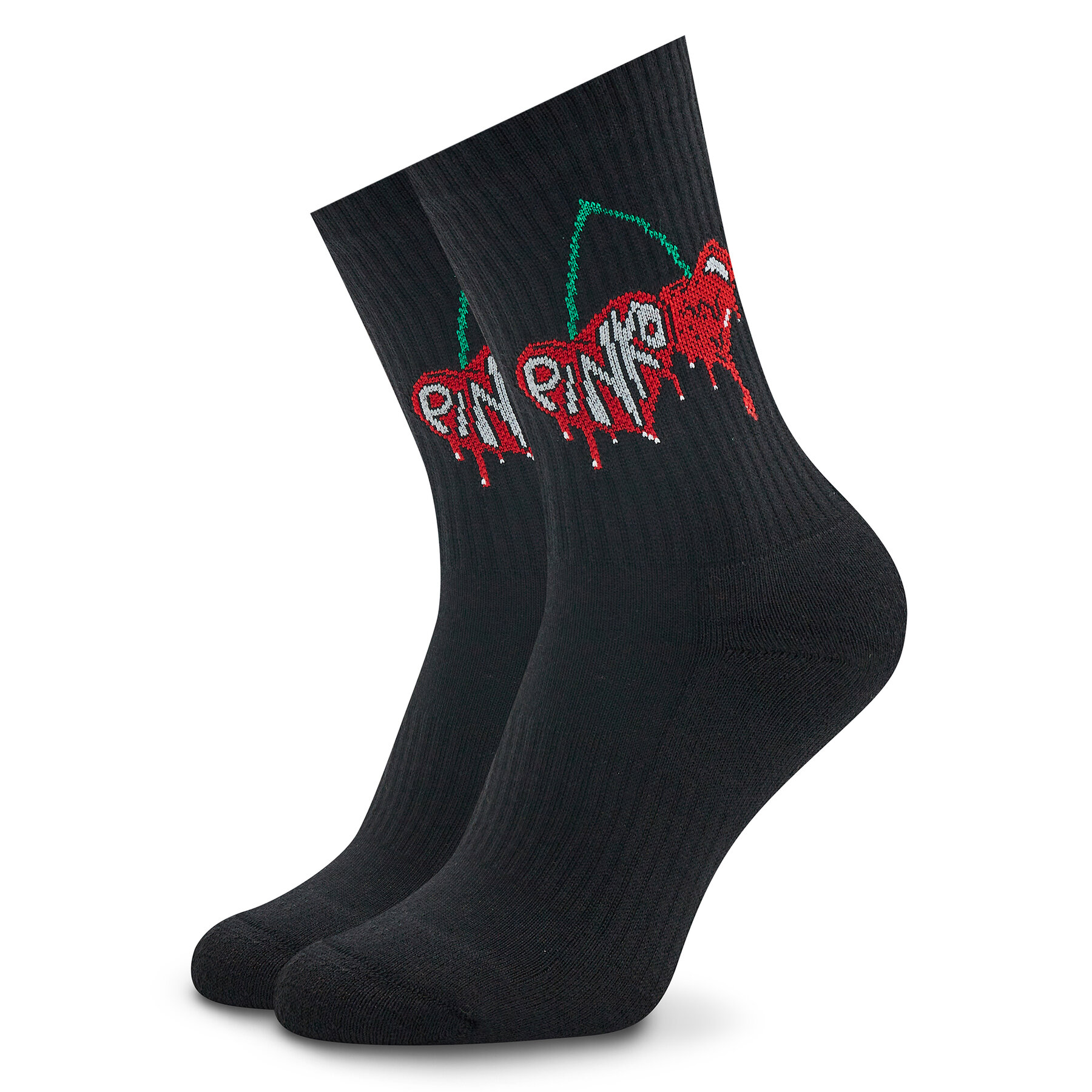 Hohe Damensocken Pinko Aimee 101204 A0VD Black/Red Multi ZR3 von pinko