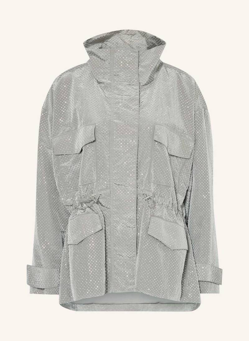 Pinko Fieldjacket Pescatore Mit Schmucksteinen grau von pinko