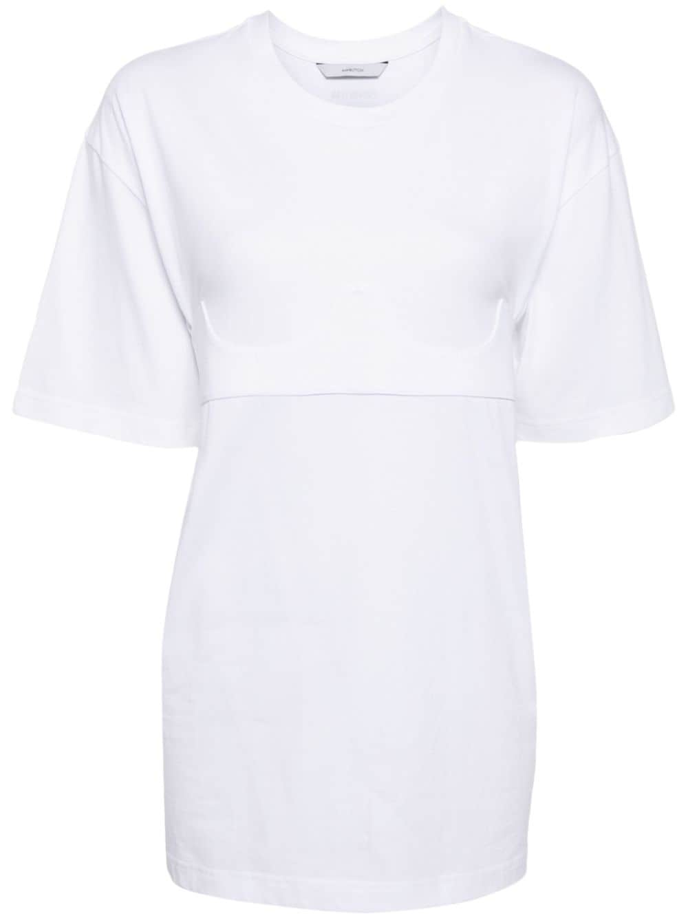 pushBUTTON belted cotton T-shirt - White von pushBUTTON