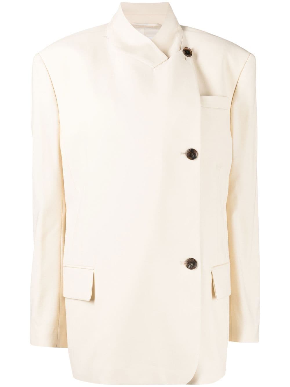 pushBUTTON button-up jacket - White von pushBUTTON