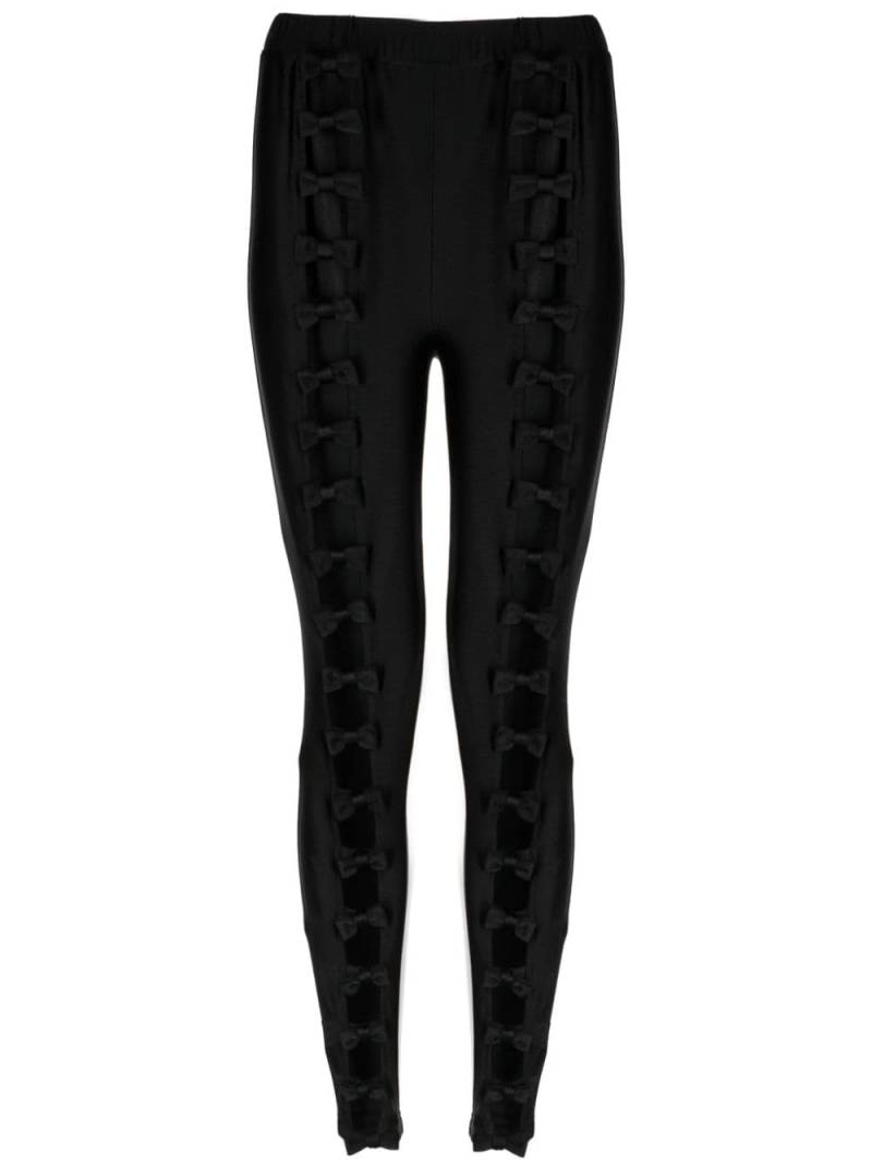 pushBUTTON cut-out detailing stretch legging - Black von pushBUTTON