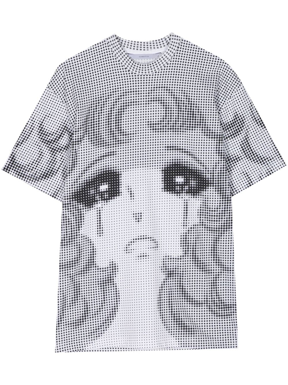 pushBUTTON graphic-print cotton T-shirt - White von pushBUTTON