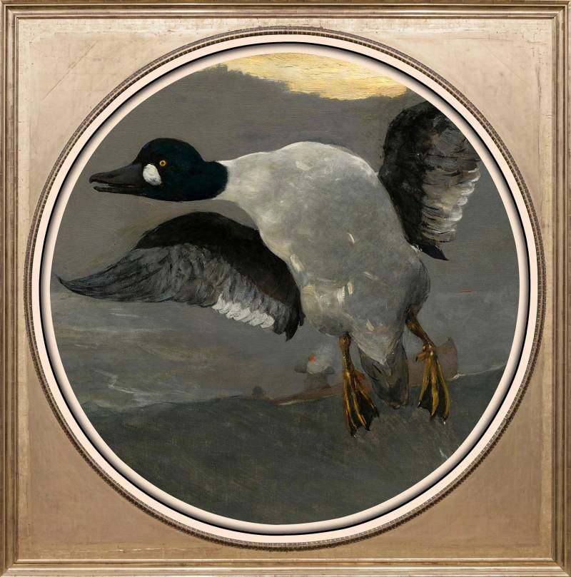 queence Acrylglasbild »Gans«, Kunst-Vögel-Vogelbilder-Ente-Enten-Gemälde, Fine Art-Print in Galeriequalität von queence