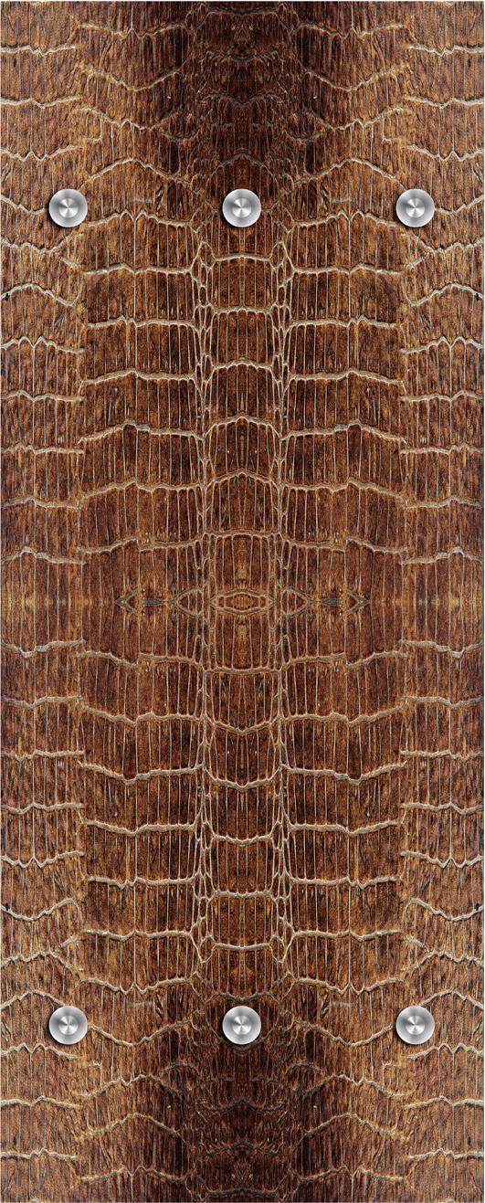 queence Garderobenleiste »Lederoptik«, mit 6 Haken, 50 x 120 cm von queence
