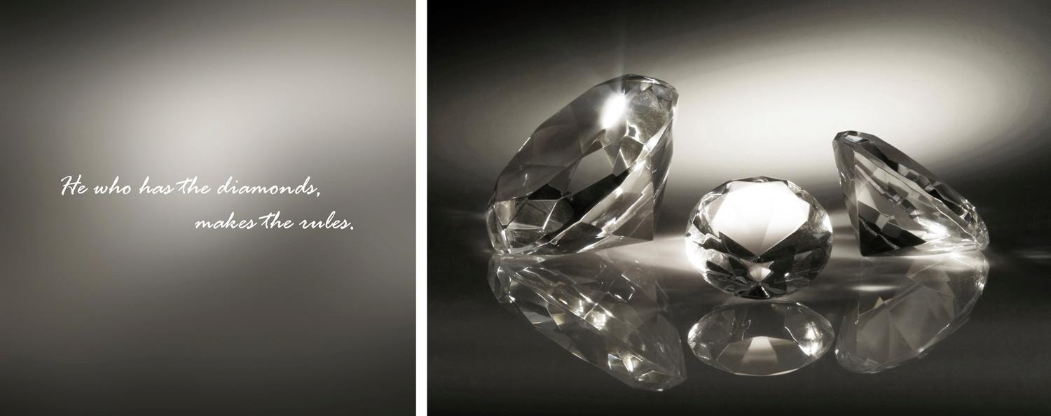 queence Leinwandbild »Diamonds«, (Set) von queence