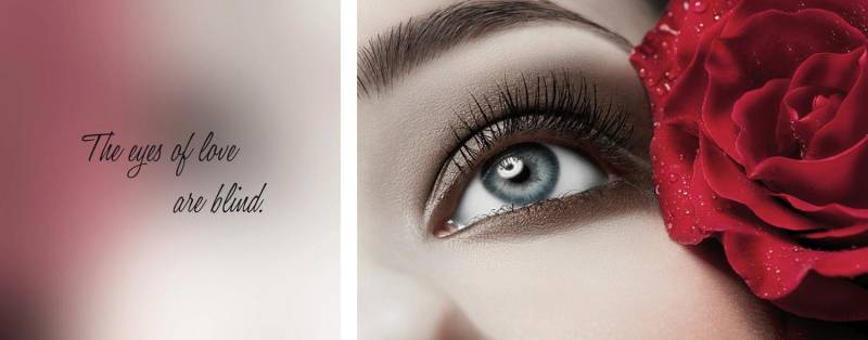 queence Leinwandbild »Eyes«, Foto-Romantisch-Menschen-Kunst-Modern-Spa-Spa Bilder-Sprüche-Sprüche & Texte-Schriftzug-Schriftzüge-Liebessprüche, (Set), Premium-Leinwandstoff, Handarbeit aus Deutschland, Spruch, 2er Set von queence