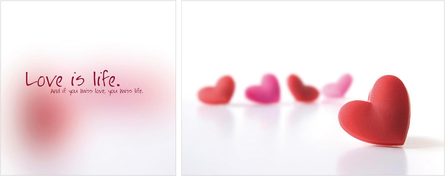 queence Leinwandbild »Love is Life«, (Set) von queence