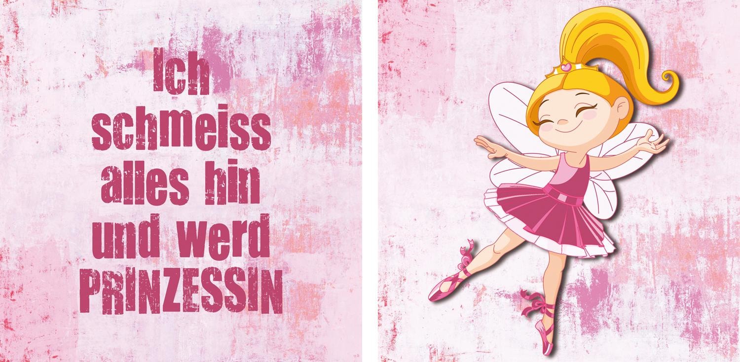 queence Leinwandbild »Prinzessin«, (Set) von queence