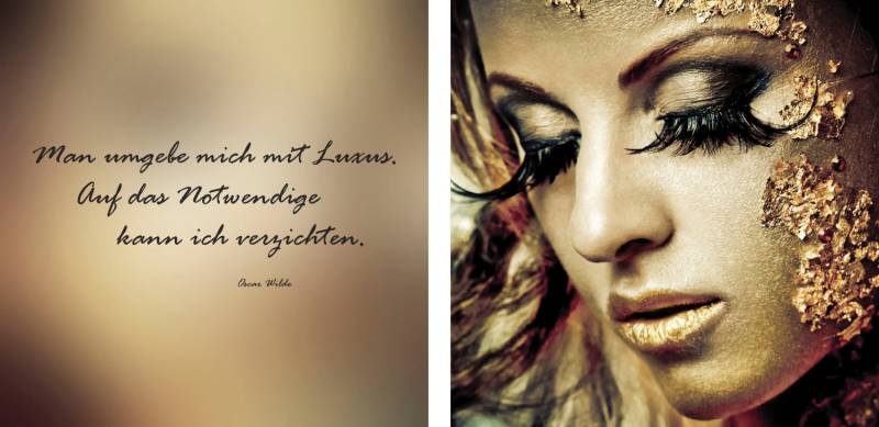 queence Leinwandbild »Reichtum«, Foto-Menschen-Kunst-Modern-Spa-Spa Bilder-Sprüche-Sprüche & Texte-Schriftzug-Schriftzüge-Kind, (Set), Premium-Leinwandstoff, Handarbeit aus Deutschland, Zitat, 2er Set von queence