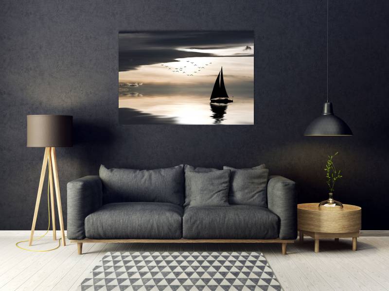queence Acrylglasbild »Etellix«, Himmel-Meer-Spa-Spa Bilder-Schiffe-Meer Bilder-Strand-Sonnenuntergang-See-Seebilder-Seelandschaft, (1 St.), Fine Art-Print in Galeriequalität von queence