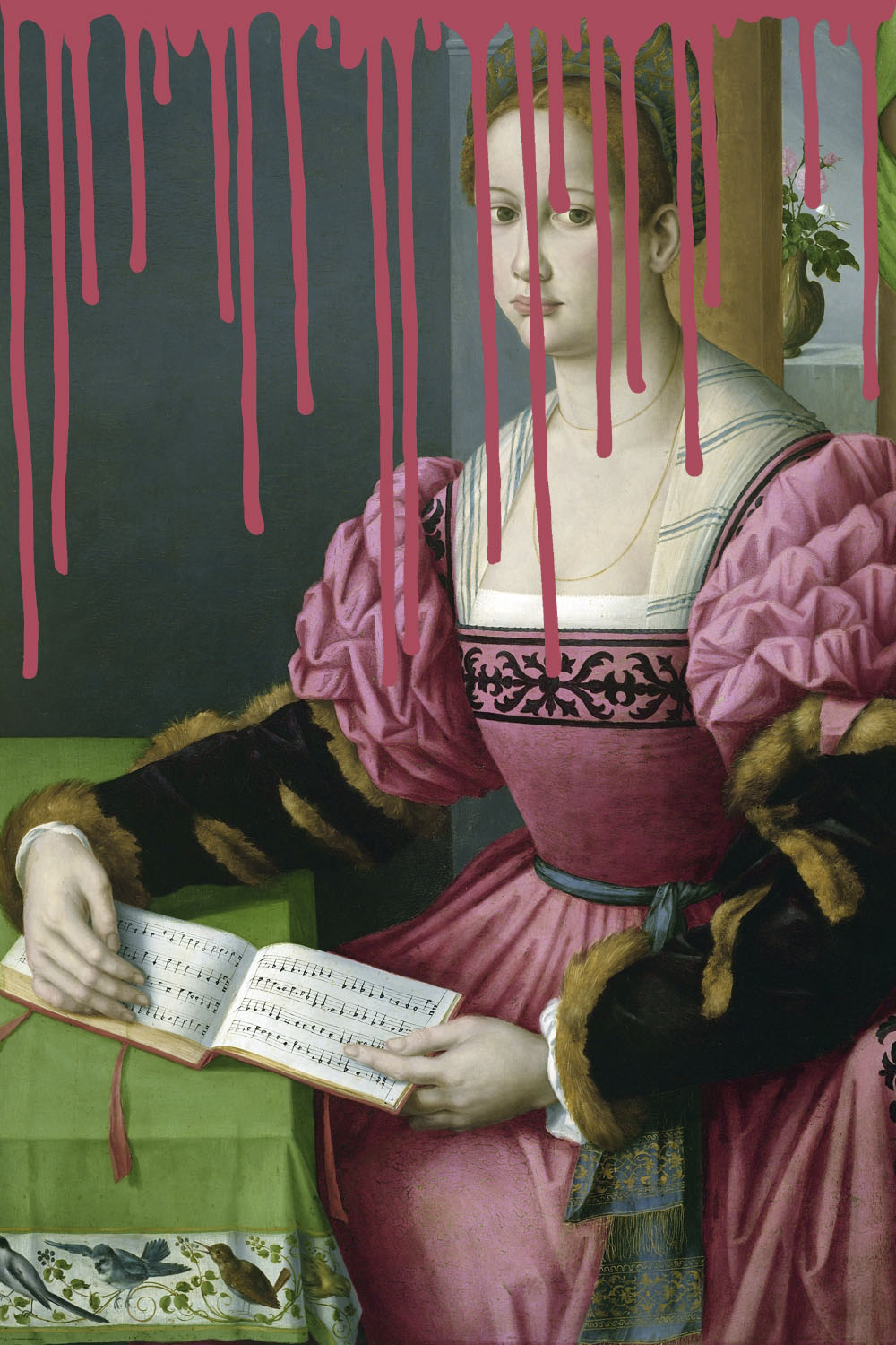queence Acrylglasbild »Frau mit Buch« von queence