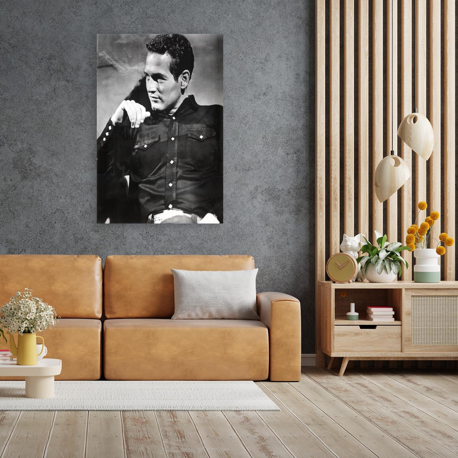 queence Acrylglasbild »Paul Newman«, Schwarz-Weiss-Mann-Stars von queence