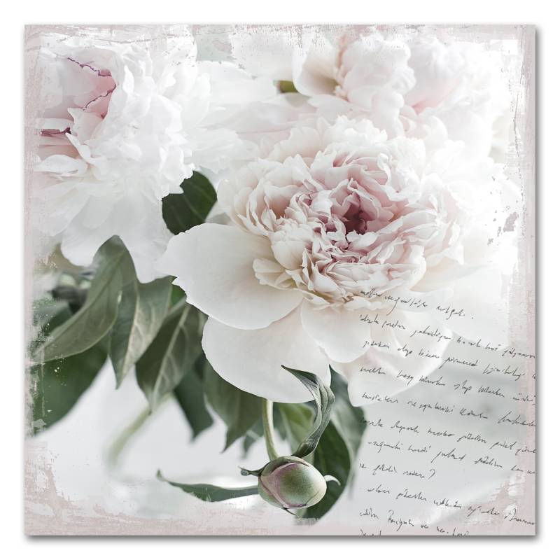 queence Acrylglasbild »Poesie & Rose«, Blumen-Blumenbilder-Pflanzen-Sprüche-Sprüche & Texte, Fine Art-Print in Galeriequalität von queence