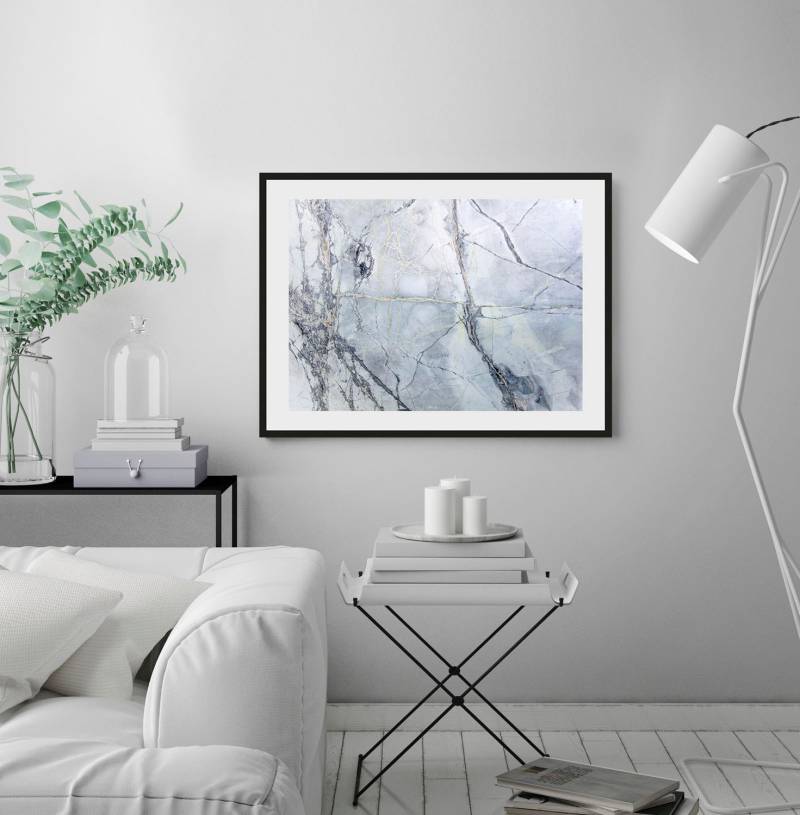 queence Bild »Adele«, Abstrakt-Marmor-Kunst-Gemälde, (1 St.), HD Premium Poster-Druck inkl. Holzrahmen von queence