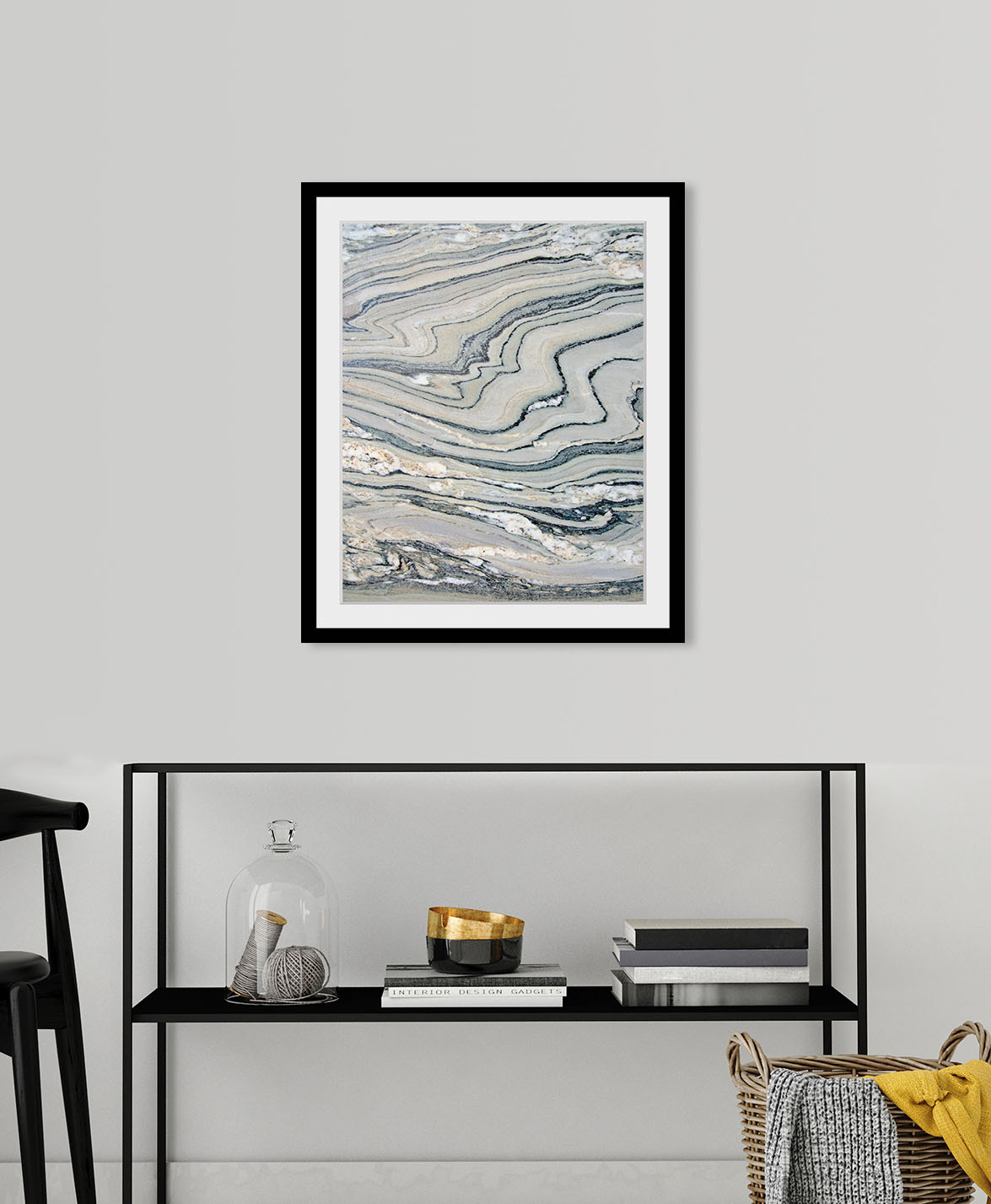 queence Bild »Andrea«, Abstrakt-Kunst-Figuren-Marmor, (1 St.), HD Premium Poster-Druck inkl. Holzrahmen von queence