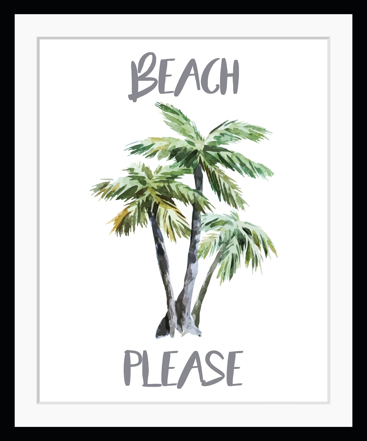 queence Bild »BEACH PLEASE«, Palmen von queence