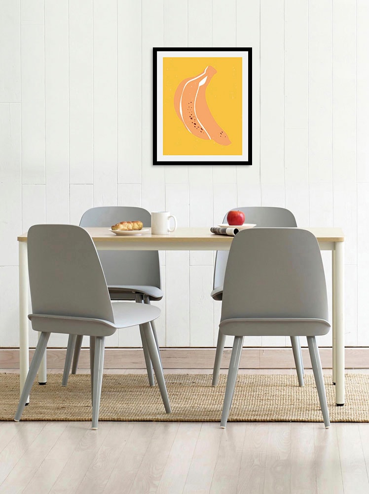 queence Bild »Bananen«, Obst-Obst Bilder-Essen-Lebensmittel-Humor, (1 St.), HD Premium Poster-Druck inkl. Holzrahmen von queence