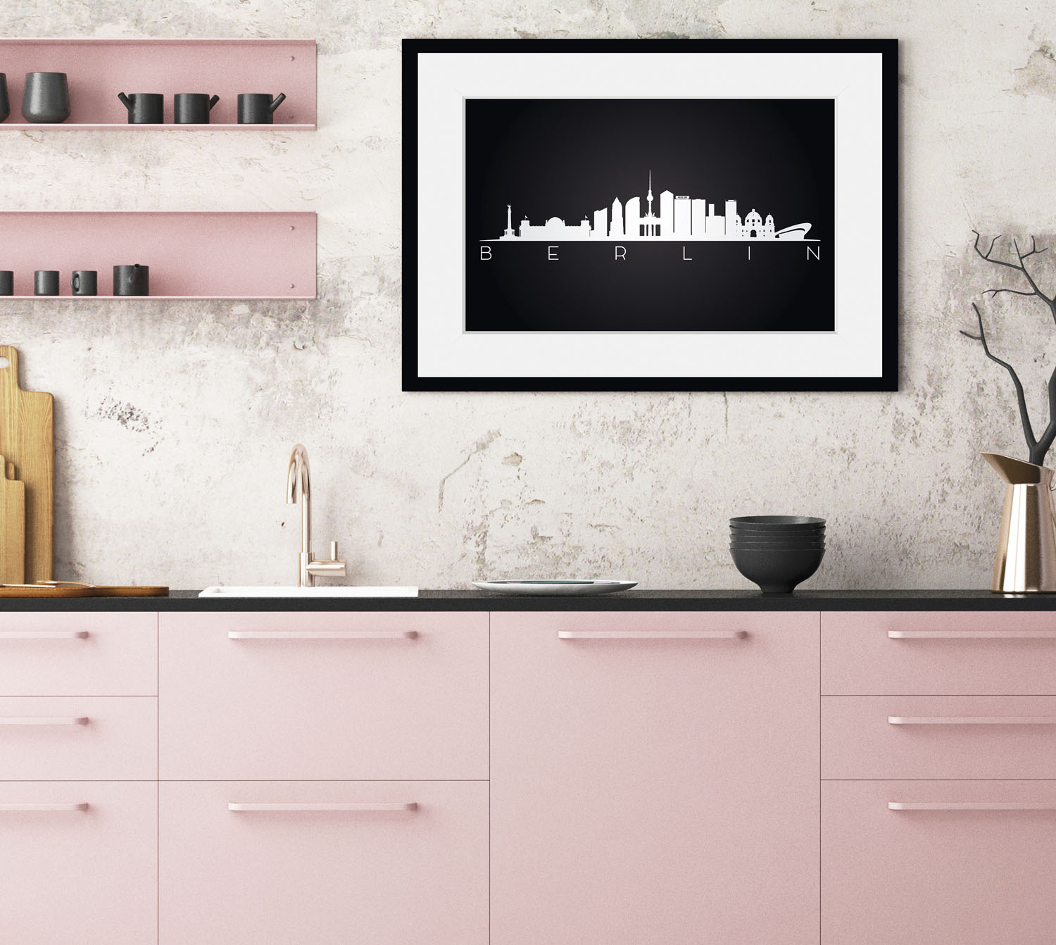 queence Bild »Berlin Skyline«, Städte-Stadt-Deutschland-Berlin-Gebäude, (1 St.), HD Premium Poster-Druck inkl. Holzrahmen queence Bild »Berlin Skyline«, Städte-Stadt-Deutschland-Berlin-Gebäude, (1 St.), HD Premium Poster-Druck inkl. Holzrahmen von queence