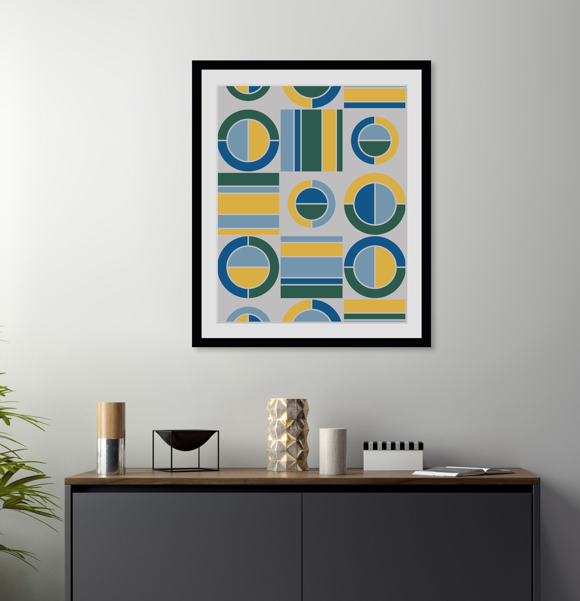 queence Bild »Rüdiger«, Abstrakt-Kunst-Figuren-Zeichen, (1 St.), HD Premium Poster-Druck inkl. Holzrahmen queence Bild »Rüdiger«, Abstrakt-Kunst-Figuren-Zeichen, (1 St.), HD Premium Poster-Druck inkl. Holzrahmen von queence