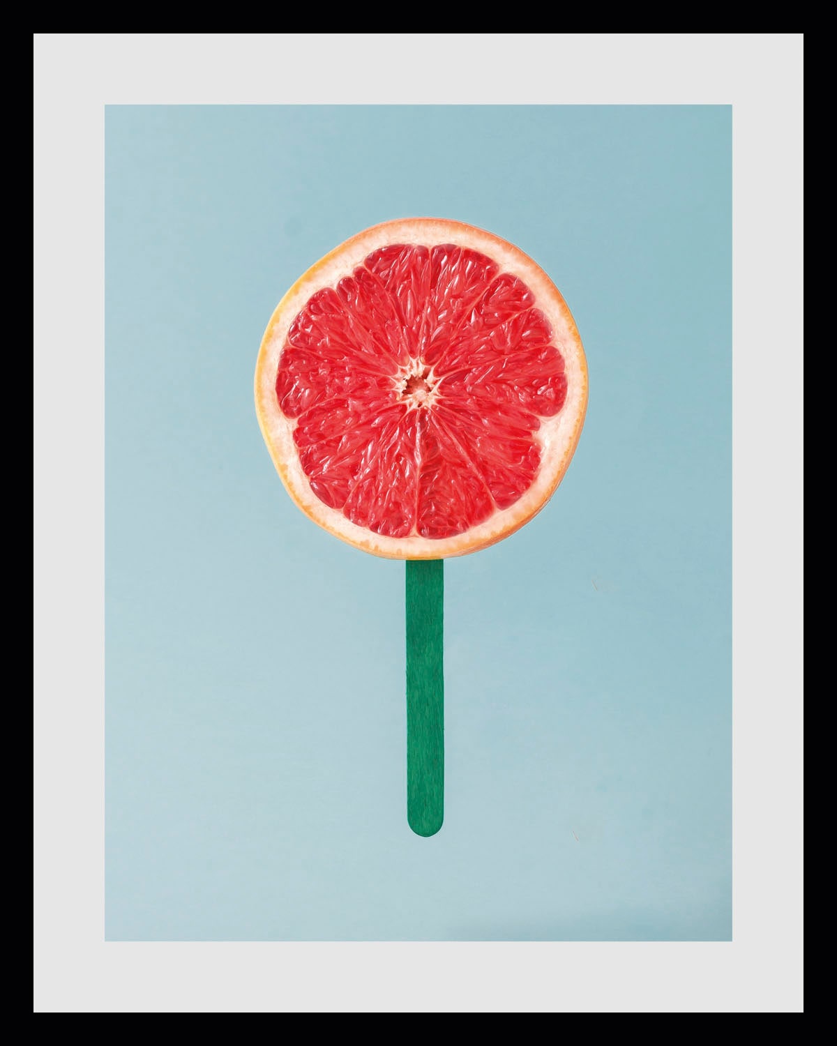 queence Bild »Citruspop«, Obst-Obst Bilder-Süssigkeiten, (1 St.), HD Premium Poster-Druck inkl. Holzrahmen von queence