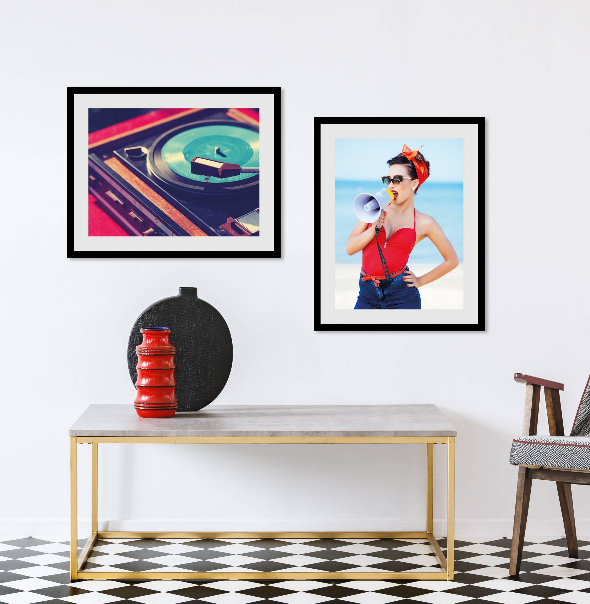 queence Bild »DJ«, D-J-Technik-Tanz, (1 St.), HD Premium Poster-Druck inkl. Holzrahmen queence Bild »DJ«, D-J-Technik-Tanz, (1 St.), HD Premium Poster-Druck inkl. Holzrahmen von queence